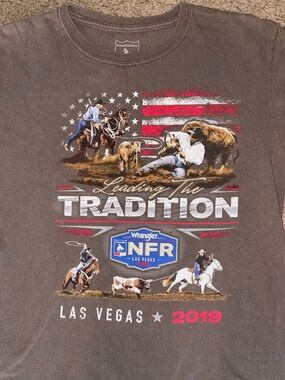 Pro Rodeo Youth Official Wrangler NFR 2019 Las Vegas Rodeo Graphic Tee